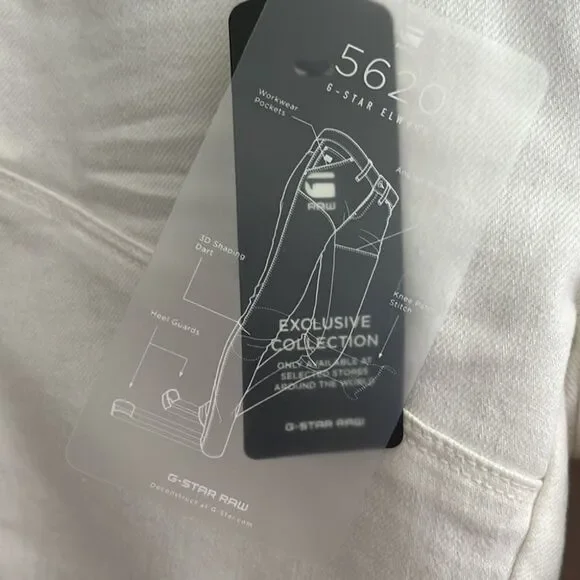 G-STAR Raw White Denim Skinny Jeans - Picture 4 of 5